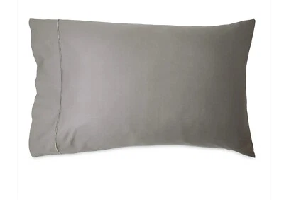 Donna Karan Set of 2 QUEEN Grey Pillowcases Silk Indulgence Collection      B808 - Image 1 of 4