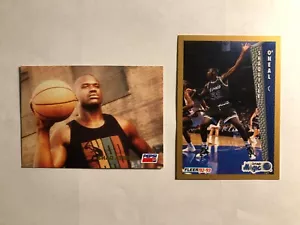 Lote (2) Tarjeta de baloncesto Rookie 1993 SHAQUILLE O'NEAL, SkyBox y Fleer hecha en EE. UU. - Imagen 1 de 6