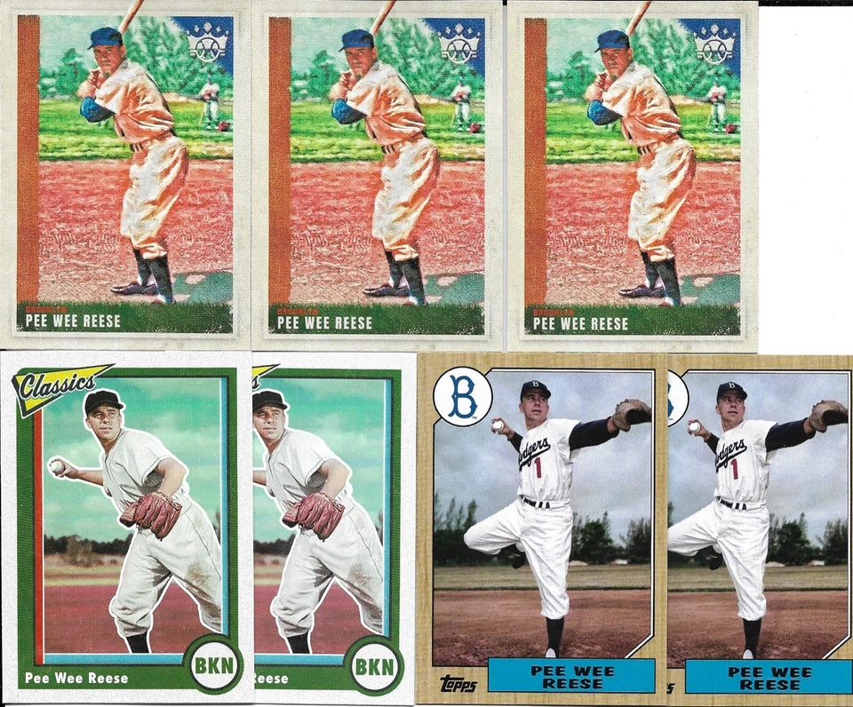 PEE WEE REESE lot of 7 cards - Archives Diamond Kings  - FREE SHIPPING - Image 1 of 1