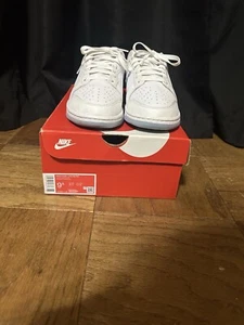 Size 9.5 - Nike Dunk Low White Light Armory Blue - Picture 1 of 8