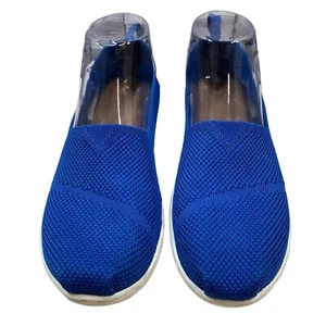 Toms Alpargata Knit Shoes Big Girl 4 Womens 5.5 Blue Colbalt Mesh Slip On Loafer - Picture 1 of 13