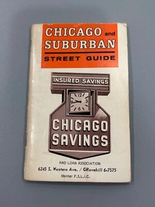 Chicago & Suburban Street Guide South Chicago Savings Bank 1969 da collezione - Foto 1 di 13