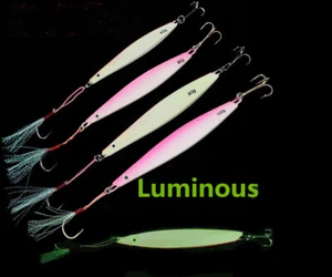 1PCS Luminous Jigs Head Fishing Lure Metal Bait Swim Night 40g 60g 80g 100g Glow - Picture 1 of 11