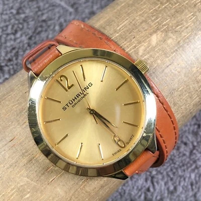 Reloj analógico de cuarzo con correa envolvente marrón informal Sturhling original para mujer 7" Foto 1 de 4