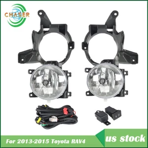For Toyota RAV4 2013-2015 Bumper Lamps Driving Fog Lights+Switch 81220-60180 - Picture 1 of 8