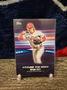 2024 Topps Series 2-BRYSON STOTT-Around the Horn BLUE Parallel #ATH-14: Phillies - Picture 1 of 2