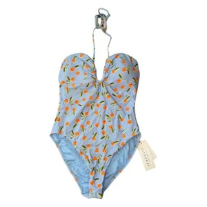 SEAFOLLY Women’s Size 6 Powder Blue Summer Crush Bandeau One-Piece NWT - Picture 1 of 4