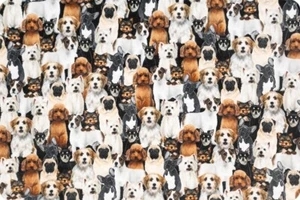 Tela Minky Cuddle® Dog Pile Puppies BT yarda X 58 pulgadas Shannon - Imagen 1 de 2