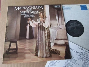MARIA CHIARA sings Verdi arias NELLO SANTI SXL 6605 DECCA LP UK - Foto 1 di 1