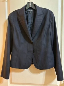 Lafayette 148 Damen Blazer schwarz Nadelstreifen gefüttert Größe 2 - Bild 1 von 4