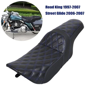 Driver Passenger Seat Fit For Harley Street Glide FLHX Road King FLHR 1997-2007 - Imagen 1 de 17