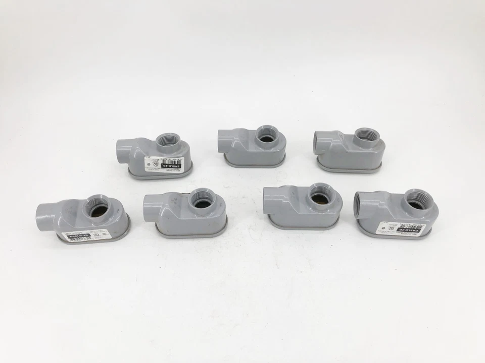 Lote de 7 nuevas campanas de cubo EASLB-2B 3/4" aluminio conducto entrada tirar codos Foto 1 de 4