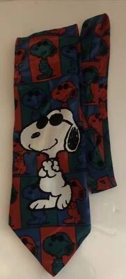 Corbata de cuello vintage años 70 Peanuts Snoopy United característica sindicato 1950-1970 regalo 🎁 Foto 1 de 4