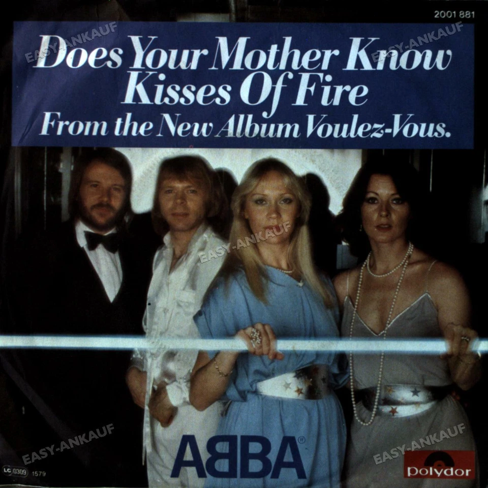 ABBA - Does Your Mother Know / Kisses Of Fire 7in (VG/VG) . - Image 1 of 1