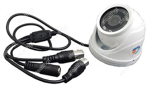 Mini Dome Camera with IR and Audio 1/3" Sony Super HAD 480TVL 2.8mm White   - Picture 1 of 3