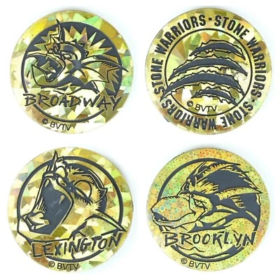 Lot of 4 Gargoyles Authentic POG Kini Slammers The World Pog Federation 1995 WPF - Image 1 of 2