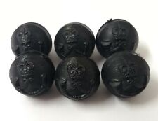 Genuine British Army Royal Green Jackets Officer Dress Black Ball Buttons 28L 