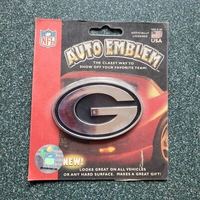 绿湾包装工队,汽车徽章 | 胶粘贴花(塑料、铬) — 第 1/2 张图片