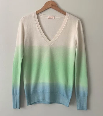 CRUCIANI Италии женщин 100% кашемир v-образным вырезом свитер омбре размер M - Изображение 1 из 4