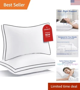 Luxuriöse King Size Kissen 2er Set - 7D Daunen Alternative für ultimativen Komfort - Bild 1 von 10