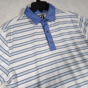 Polo da golf FootJoy Athletic Fit uomo grande manica corta a righe marca - Foto 1 di 9
