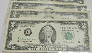 Billete de 2 dólares 1995 - Serie F - (1) billete - TODO CIRCULADO - ¡ENVÍO GRATUITO! - Imagen 1 de 2