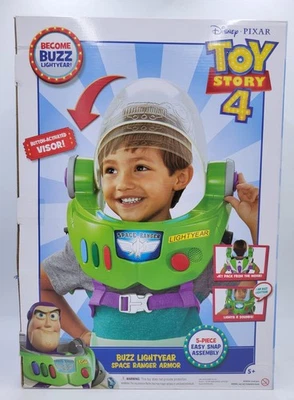 NEW Toy Story 4 Buzz Lightyear Space Ranger Armor Helmet Sounds Sealed Box Wear - Image 1 of 4
