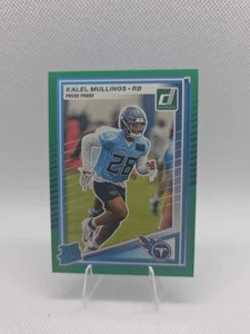 2025 Panini Donruss - Rated Rookie Kalel Mullings #378 Press Proof Green (RC) - Picture 1 of 2
