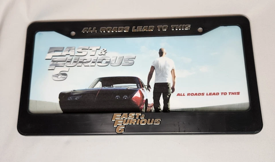 Cubierta de marco de matrícula Fast & Furious 6 - 2013 - Vin Diesel coches de carreras Foto 1 de 1