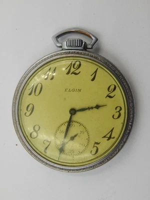Vintage Elgin Grade 303 Model 3 7j Hand Wind Pocket Watch - Image 1 of 4