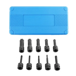 Set di punte per bussole a percussione 1/2 pollice 10 pezzi 3 pollici stella a percussione extra lunga - Foto 1 di 13