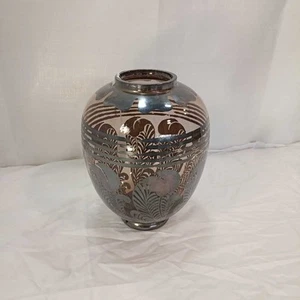 Grande Vaso Vintage in Vetro Fumé Metà 900 Originale - Foto 1 di 5