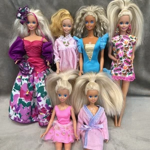 Vintage 1980s & 1990s Barbie & Skipper Lot Dolls & Outfits 6 Dolls Total! - Picture 1 of 24