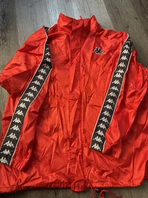 Chaqueta de Lluvia KAPPA Para Hombres Gráfica Con Capucha Embalable XL Extra Grande Rojo Nylon Foto 1 de 4