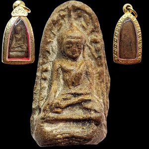 Ancient Phra Rod Wat Mahawan Lamphun Benjapakee Thai Buddha Amulet 1300+ Yrs - Picture 1 of 10