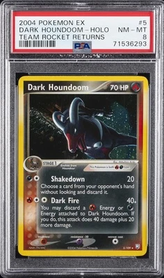 2004 POKEMON EX TEAM ROCKET RETURNS #5 DARK HOUNDOOM-HOLO PSA 8 - Image 1 of 2