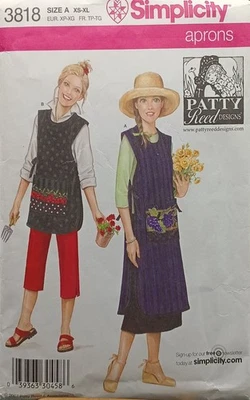 Simplicity 3818 Misses Aprons In 2 Lengths Sewing Pattern XS-XL Patty Reed Desig - Image 1 of 2