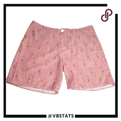 Pantalones Cortos Informales Sperry Topsider Para Hombre Rayas Palma Frente Plano Elastizados Rojo Talla 36 Foto 1 de 4