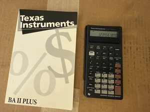 Texas Instruments BAII Plus Business Analyst Professional Calculator with manual - Imagen 1 de 2