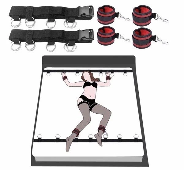  Kit de sujeción de bondage - Juegos BDSM de bondage debajo del colchón para cama UTIMI #A81 Foto 1 de 4