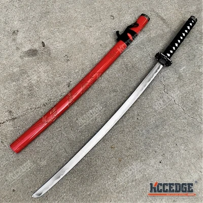 ESPADA SAMURAI ESTILO JAPONÉS 40" Dragón Vaina Grabada Dragón Ninja Guardamanos Foto 1 de 4