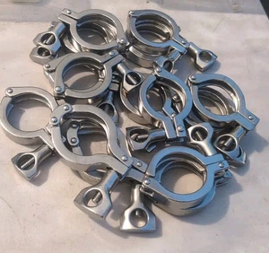 Menge 15ea 1,5" 1 1/5" Zoll Tri Clamp Kleeblatt Edelstahl Sanitär Verschiedenes - Bild 1 von 2