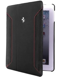 FERRARI iPad Air F12 Cuero Tipo Libro Tablet Funda Abatible con Logotipo en Relieve -Bl... - Imagen 1 de 1