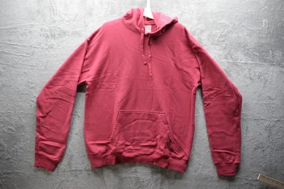 Sudadera con capucha de lana teñida Hanes Garment para hombre, roja, talla M, nueva Foto 1 de 4