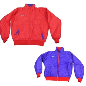 VTG Columbia Sportswear Reversible Puffer Jacket Men Medium Red Full Zip 90s - Picture 1 of 15
