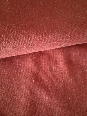 Reststück Canvas-Baumwolle  Leinenoptik rostbraun 180 x 140 cm - Bild 1 von 2