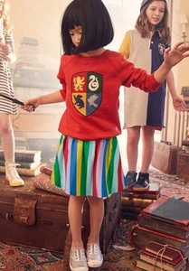 MINI BODEN Sz 7-8Y Harry Potter Rainbow Stripe Skirt/skort - Picture 1 of 8