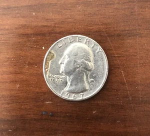 1967 Washington Quarter No Mint Mark Error - Picture 1 of 2