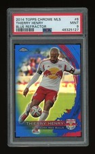 2014 Topps Chrome MLS Thierry Henry Blue Refractor #/99 PSA 9 MINT | #6 HOF