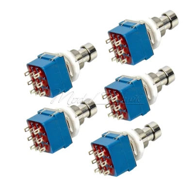 1/2/5/10PCS 9-pin 3PDT Guitar Effects Pedal Box Stomp Bypass Metal Foot Switch - Bild 1 von 4